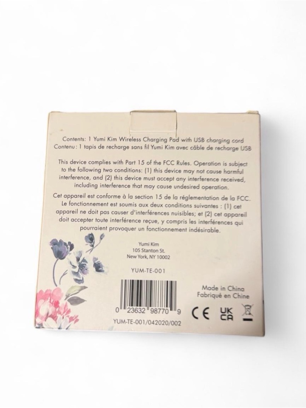 Yumi Kim wireless charging pad with floral design - Picture 2 of 2